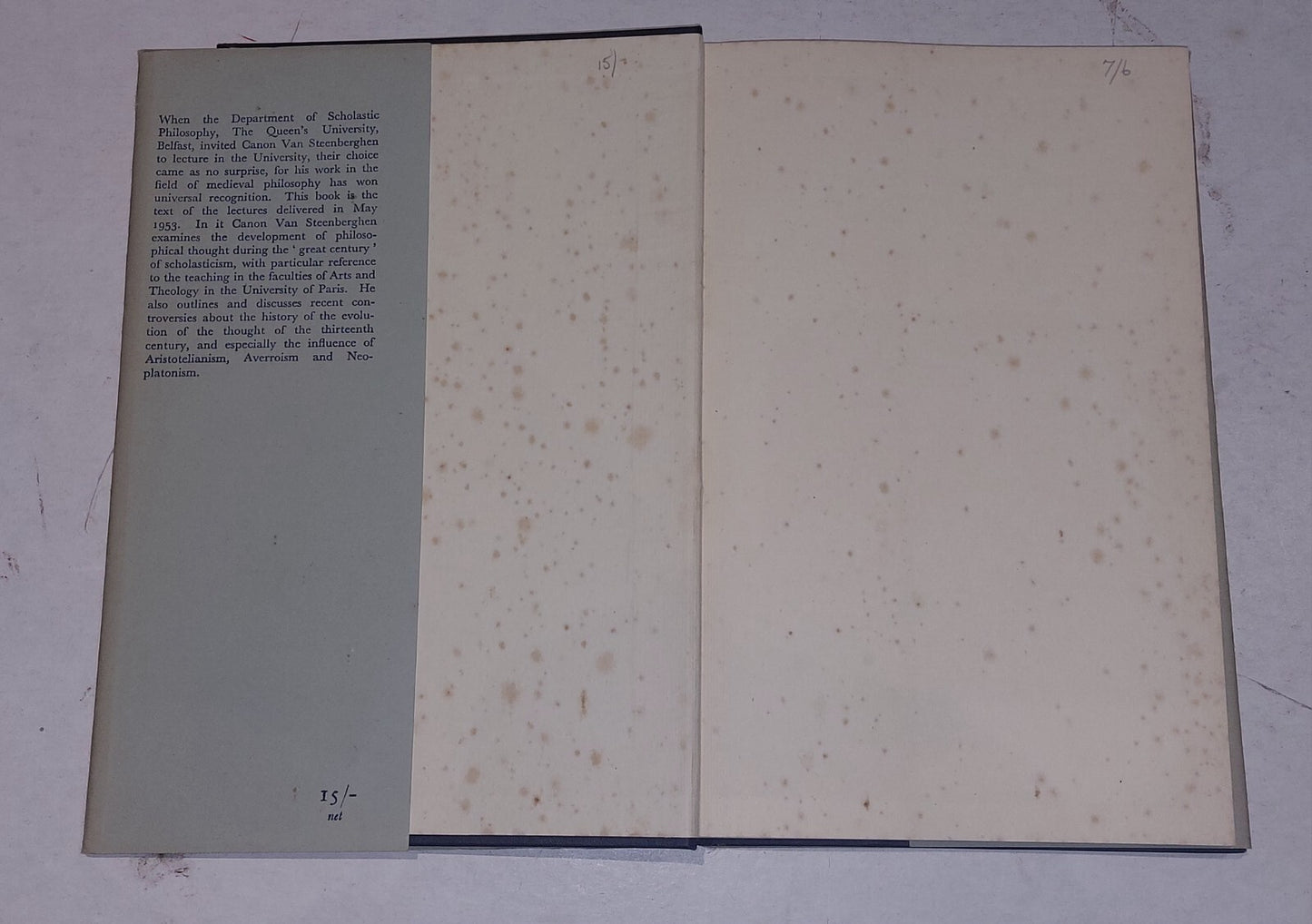 1955 The Philosophical Movement in the Thirteenth Century Book, F Steenberghen4