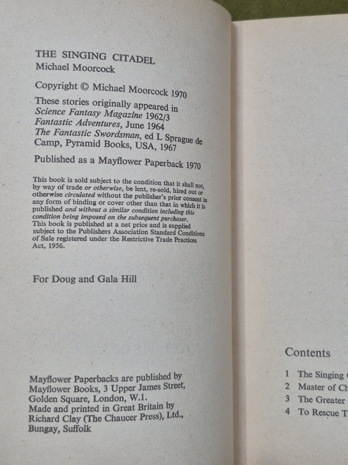 The Singing Citadel First Edition Michael Moorcock 1970 Mayflower Paperback5