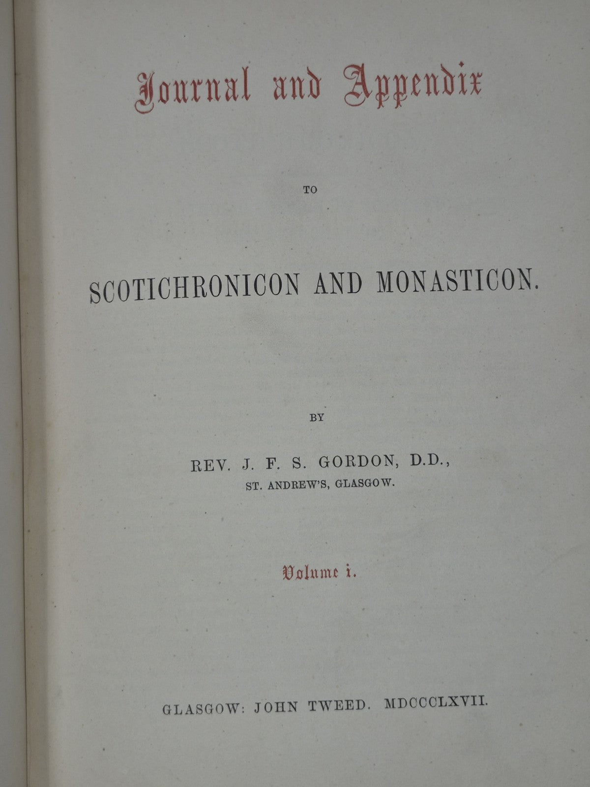 Scotichronicon Catholic Church in Scotland Journal and Appendix 1869 Gordon8