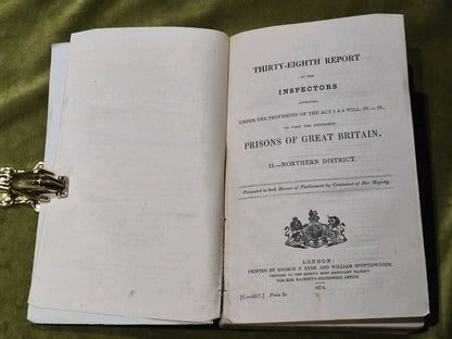1874 Thirty-Eighth Report of the Inspectors of the Prisons of Great Britain4