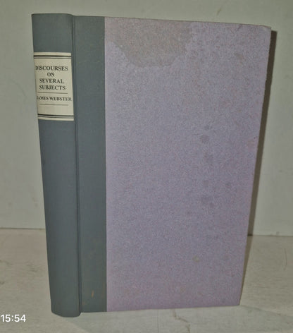 1818 DISCOURSES ON SEVERAL SUBJECTS Preached, Winchester Cathedral. 1787 Webster0