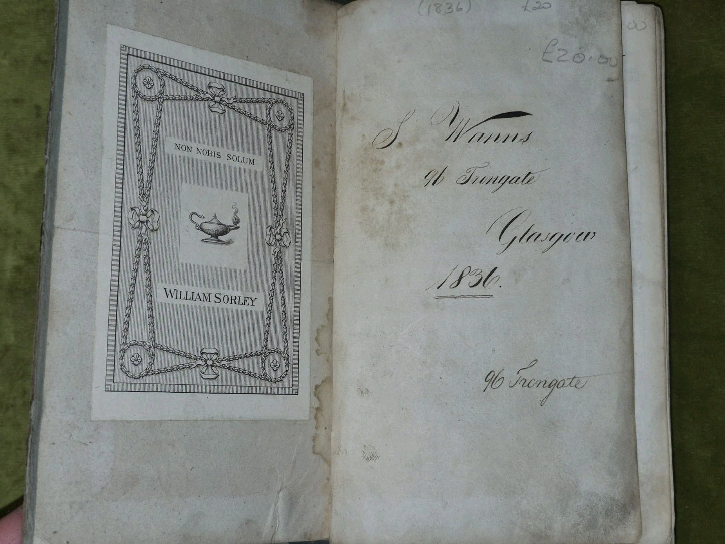 The Post Office Annual Directory for 1836-37 Glasgow John Graham3