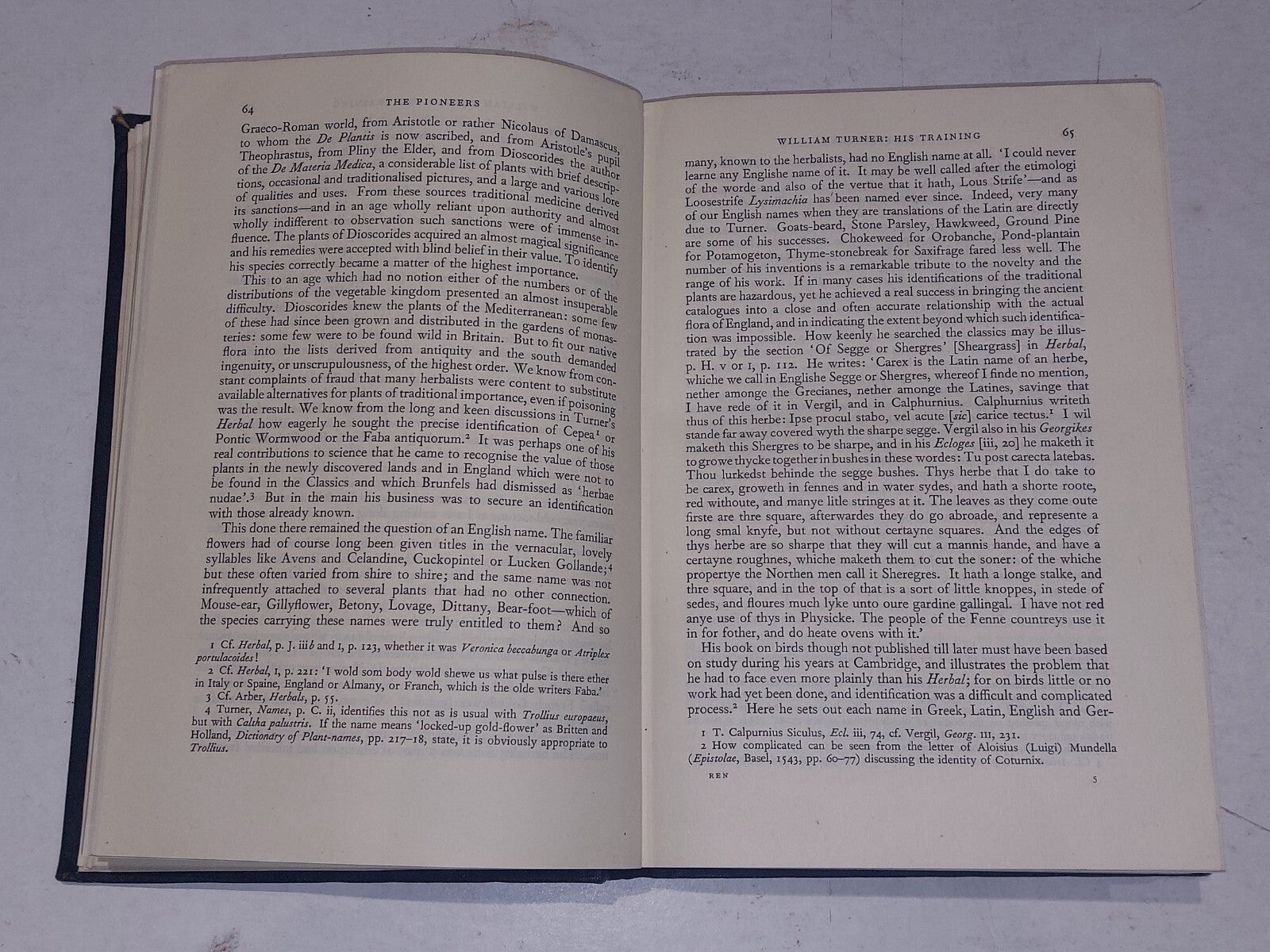 ENGLISH NATURALISTS From NECKAM to RAY - Charles E Raven 1947 1st ed HB4