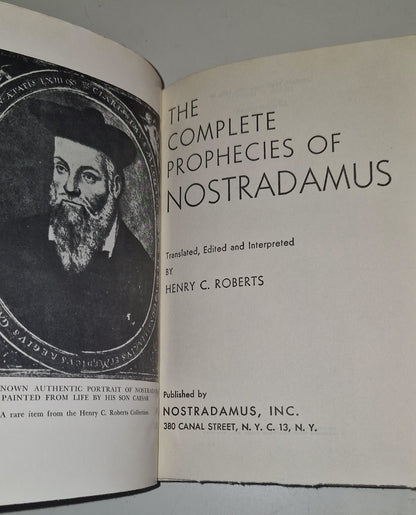 The Complete Prophecies of Nostradamus by Henry C Roberts HC DJ 1964 1st Ed. 8