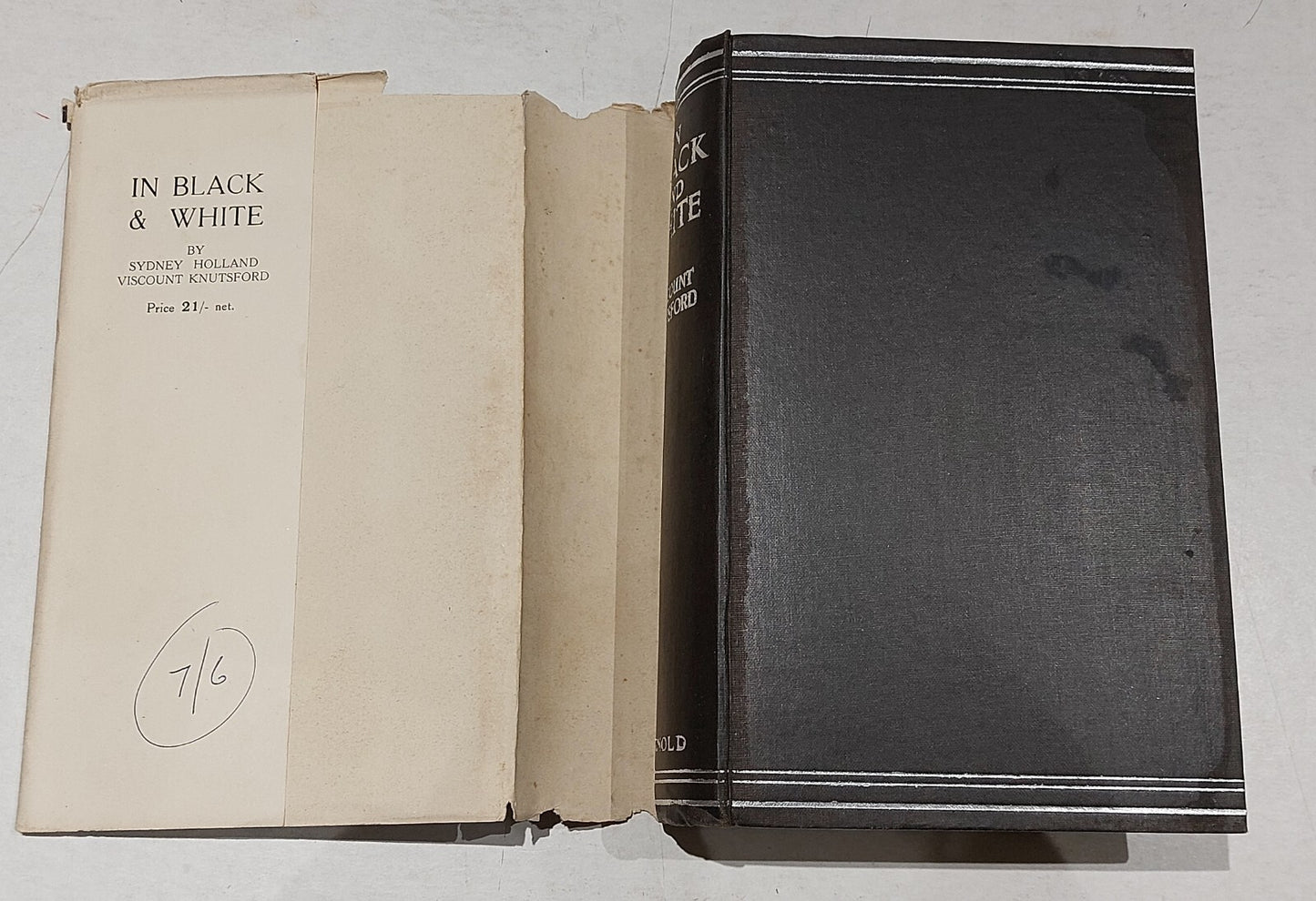 In Black and White (1926) Viscount Knutsford [Edward Arnold & Co] Hb Book2