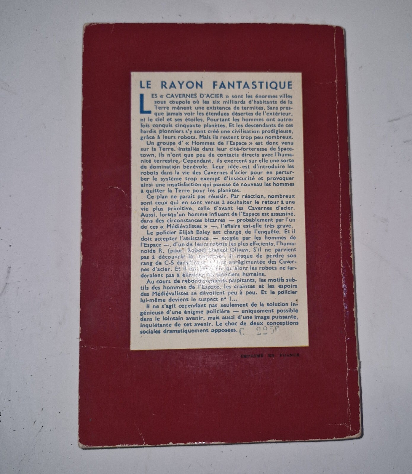 Les Cavernes D' Acier by Isaac Asimov, 1st edition, Hachette FRENCH 1956 2