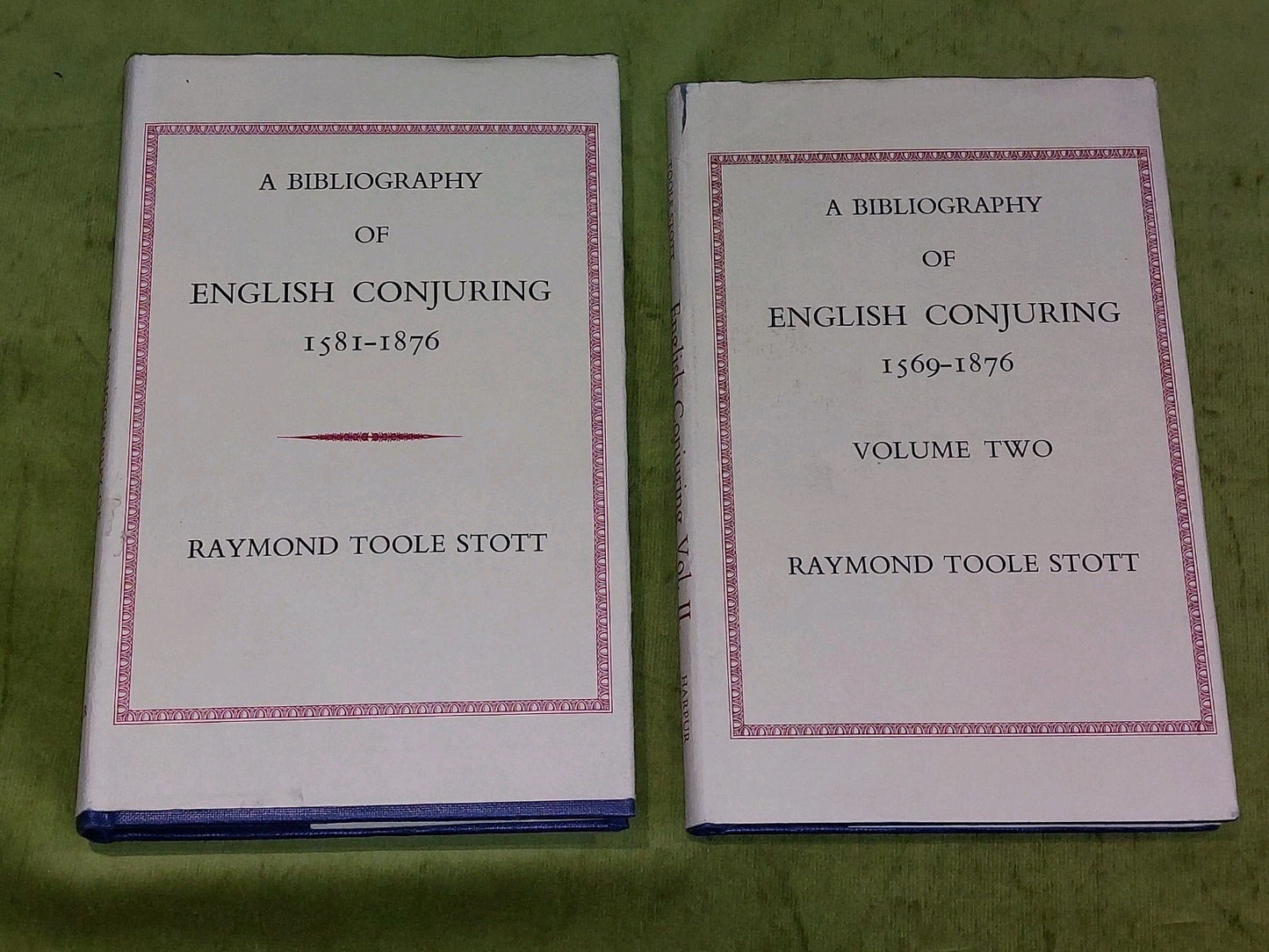 A bibliography of English conjuring (1569-1876) & (1581-1876) Vol 1 & 2 Hb Books0