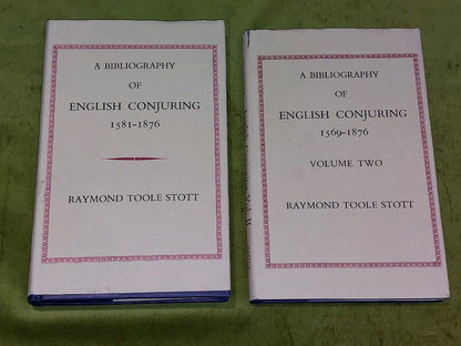 A bibliography of English conjuring (1569-1876) & (1581-1876) Vol 1 & 2 Hb Books0