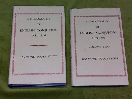 A bibliography of English conjuring (1569-1876) & (1581-1876) Vol 1 & 2 Hb Books0