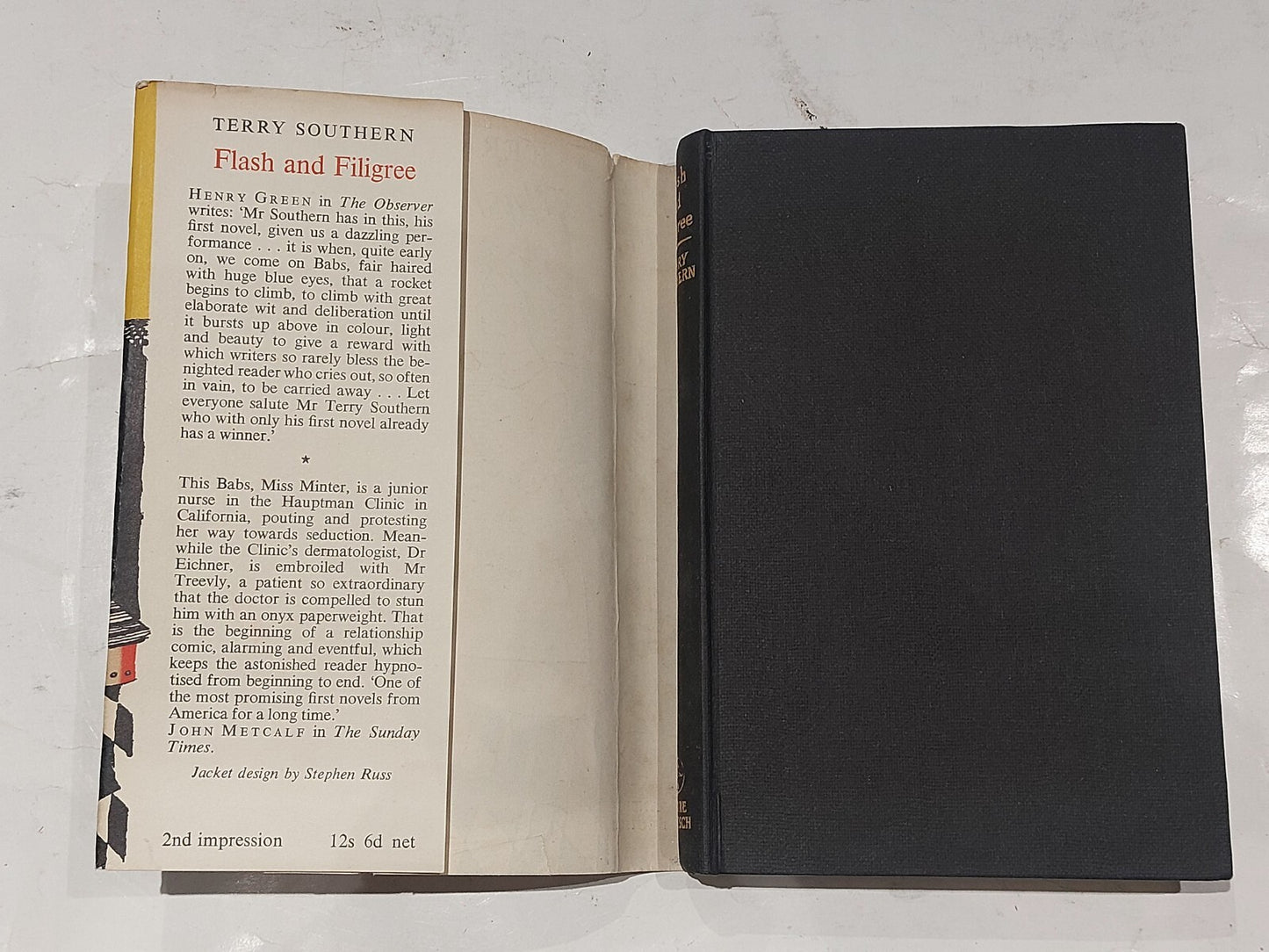 Flash And Filigree By Terry Southern Hb 1st Edition 1958 w/Dustjacket 2nd Impres3