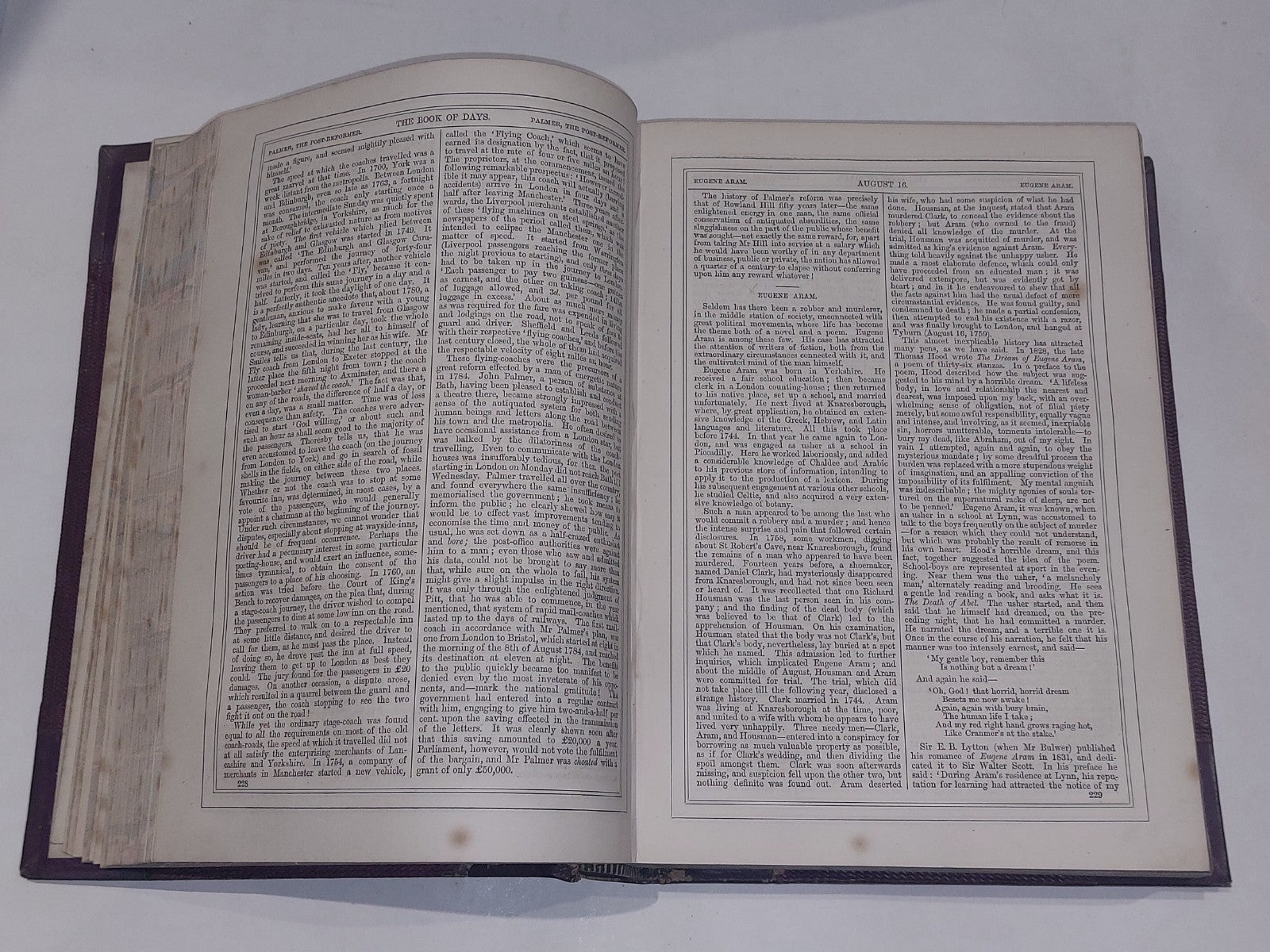 Book of Days : A Miscellany  (1863) Antique Thick [Volume 1 & 2] Hb Set7