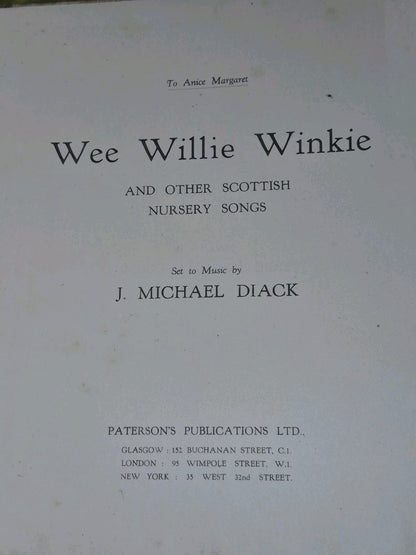 Wee Willie Winkie Scots Nursery Songs Michael Diack Jessie Isabel Garrow3
