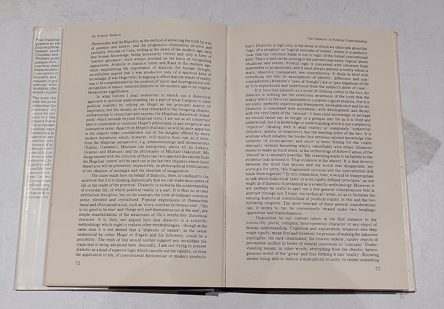 On Political Realism By Robert Nandor Berki (1981) Hb Book3