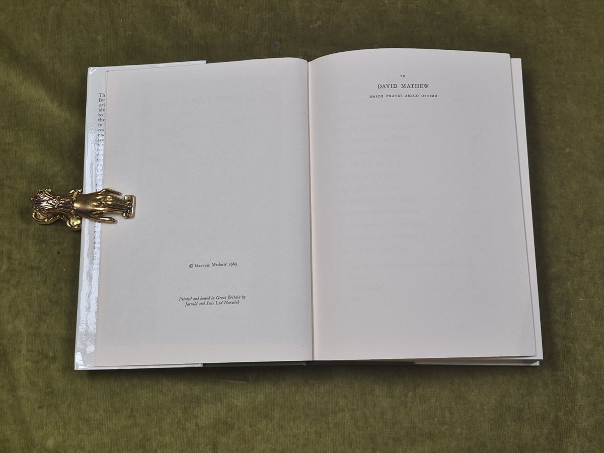 Byzantine Aesthetics by Gervase Mathew - John Murray 1963 1st HB DJ4