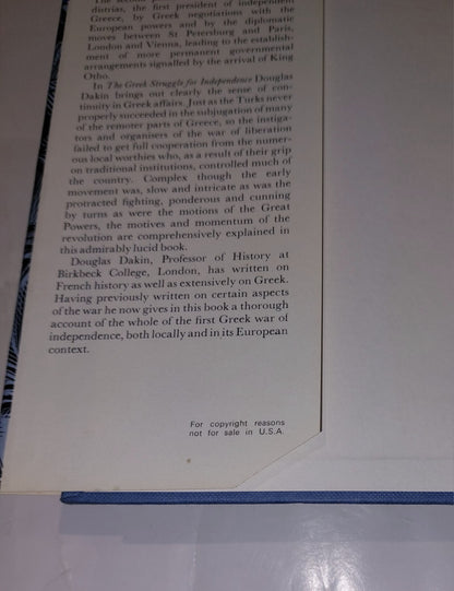 Greek Struggle for Independence, 1821-33 By Douglas Dakin Book4