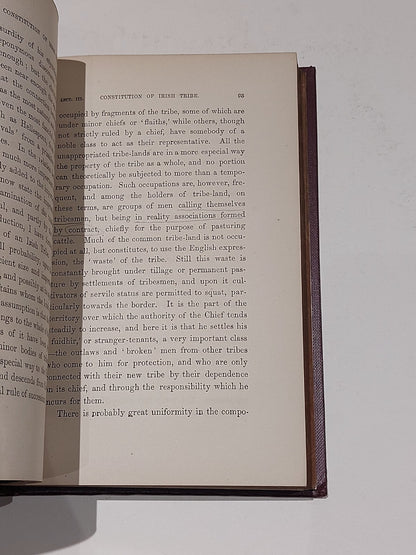 Lectures on the Early History of Institutions (1893) Henry Sumner Maine Hb Book3