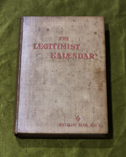 E Josephine Foulds  Legitimist Kalendar For The Year of Our Lord 19100