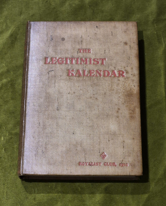 E Josephine Foulds  Legitimist Kalendar For The Year of Our Lord 19100