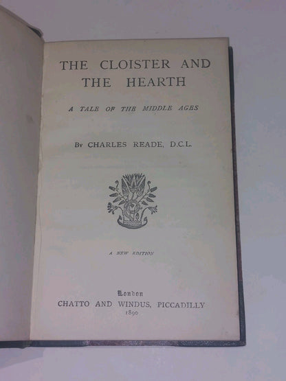 Cloister and the Hearth By Charles Reade 1890 Quarter Leather Book2