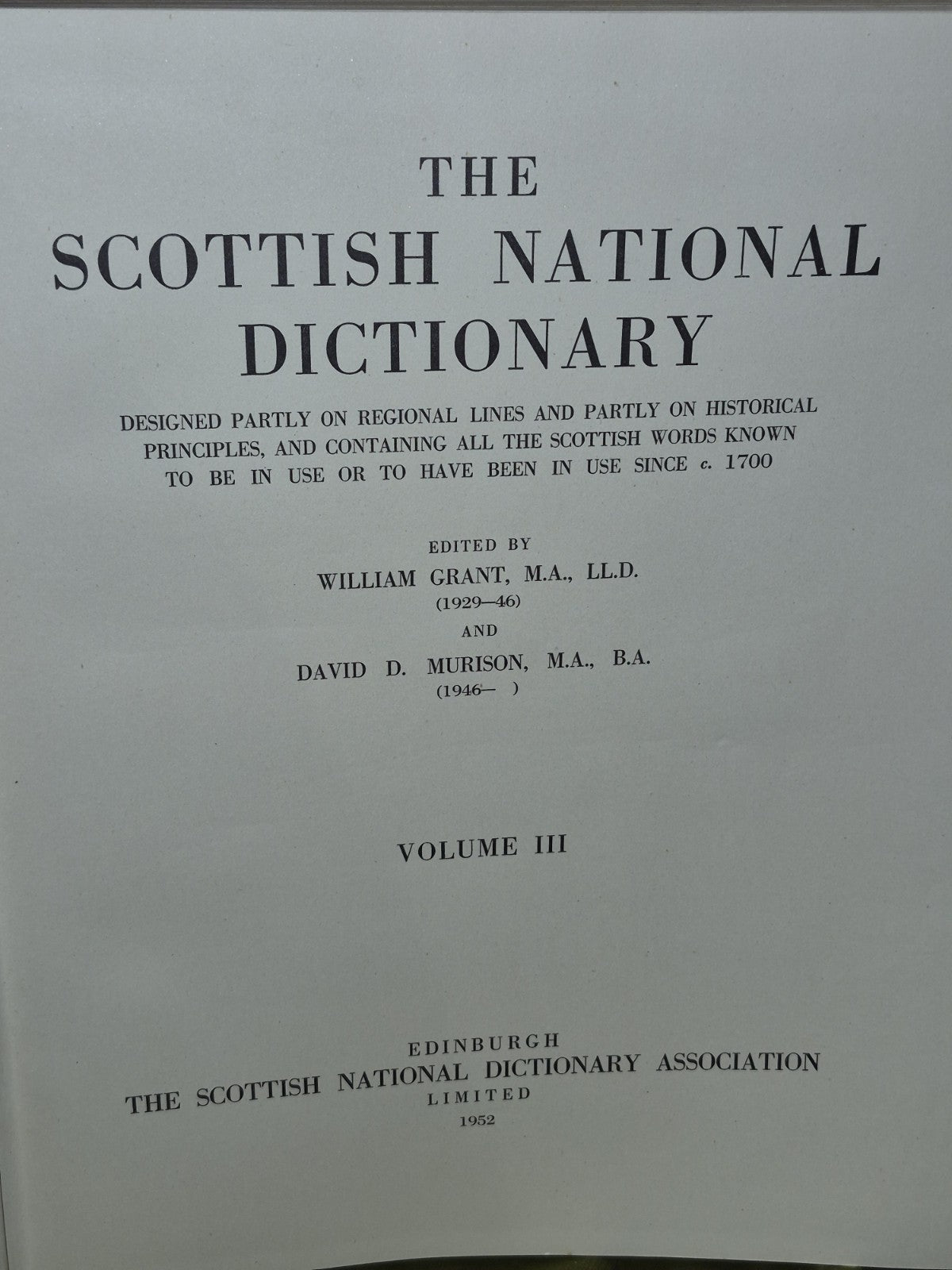 The Scottish National Dictionary (1941) William Grant Volumes 1-10 First Edition19