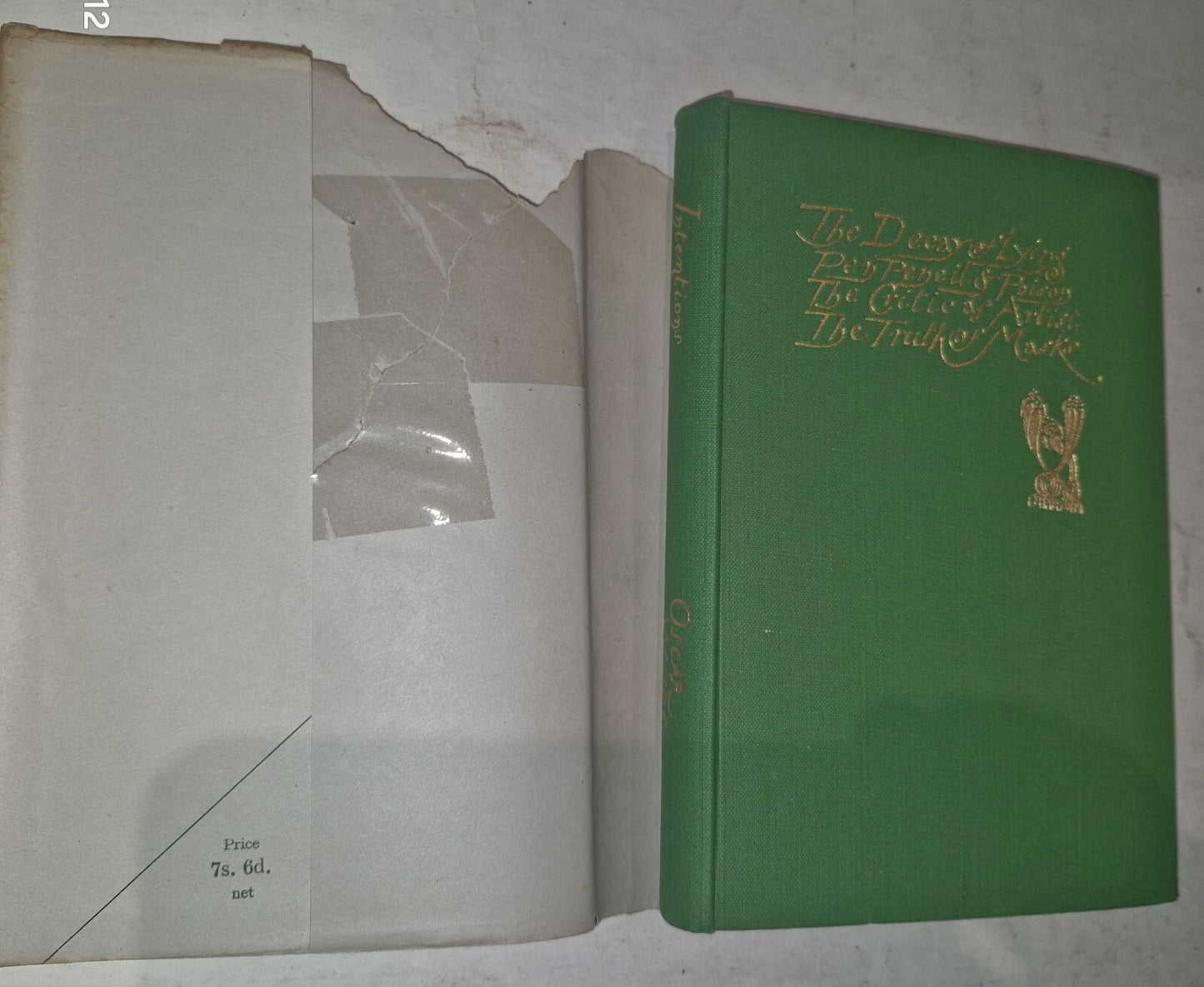 OSCAR WILDE  INTENTIONS  UNICORN PRESS 19452