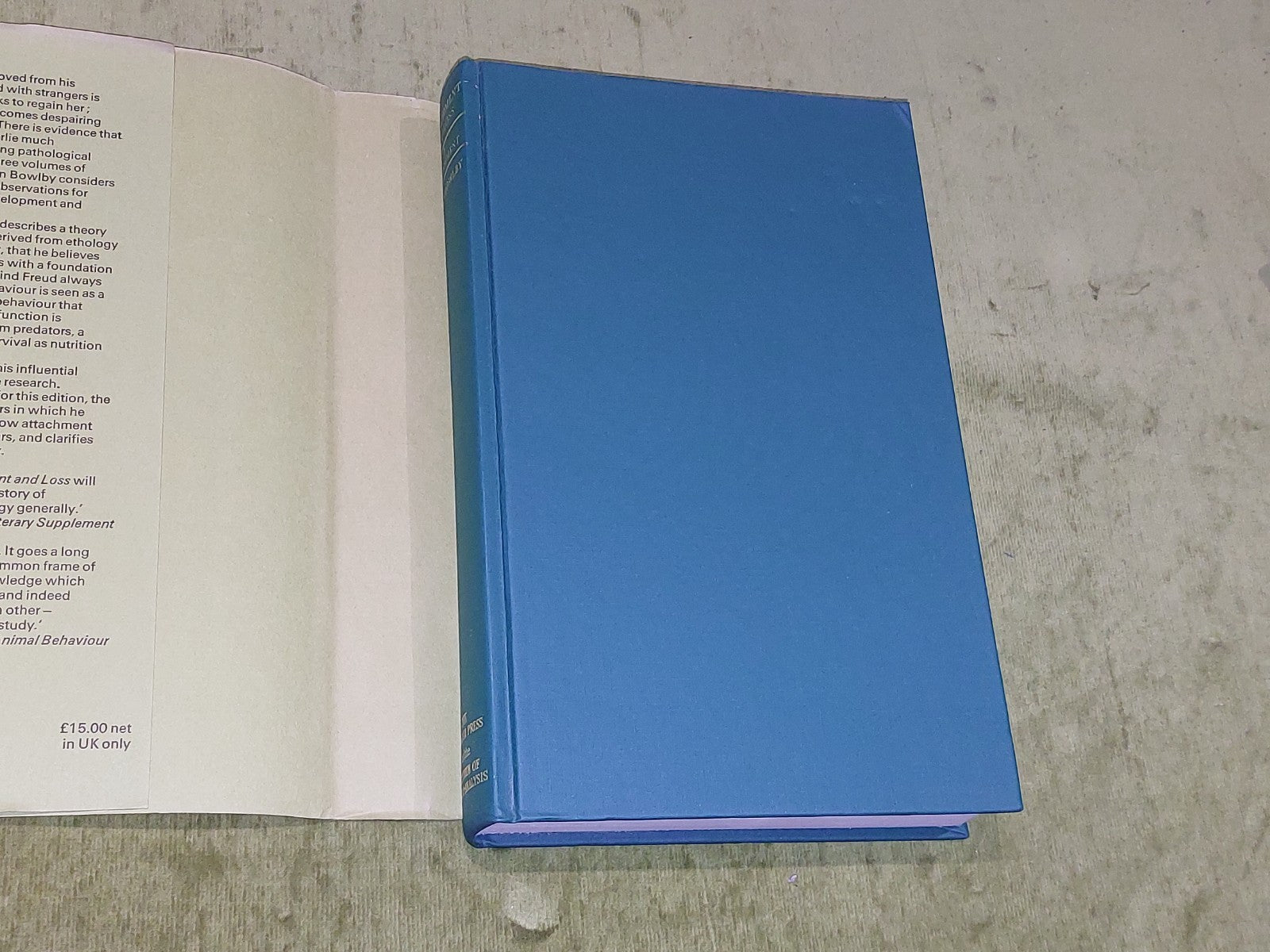 Attachment and Loss Vol. 1 [No. 79] John Bowlby 2nd Ed 1982 Hb Book3