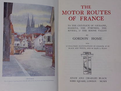 The Motor Routes of France, Part 1 by Gordon Home, Baedeker (1st Edition 1910)2