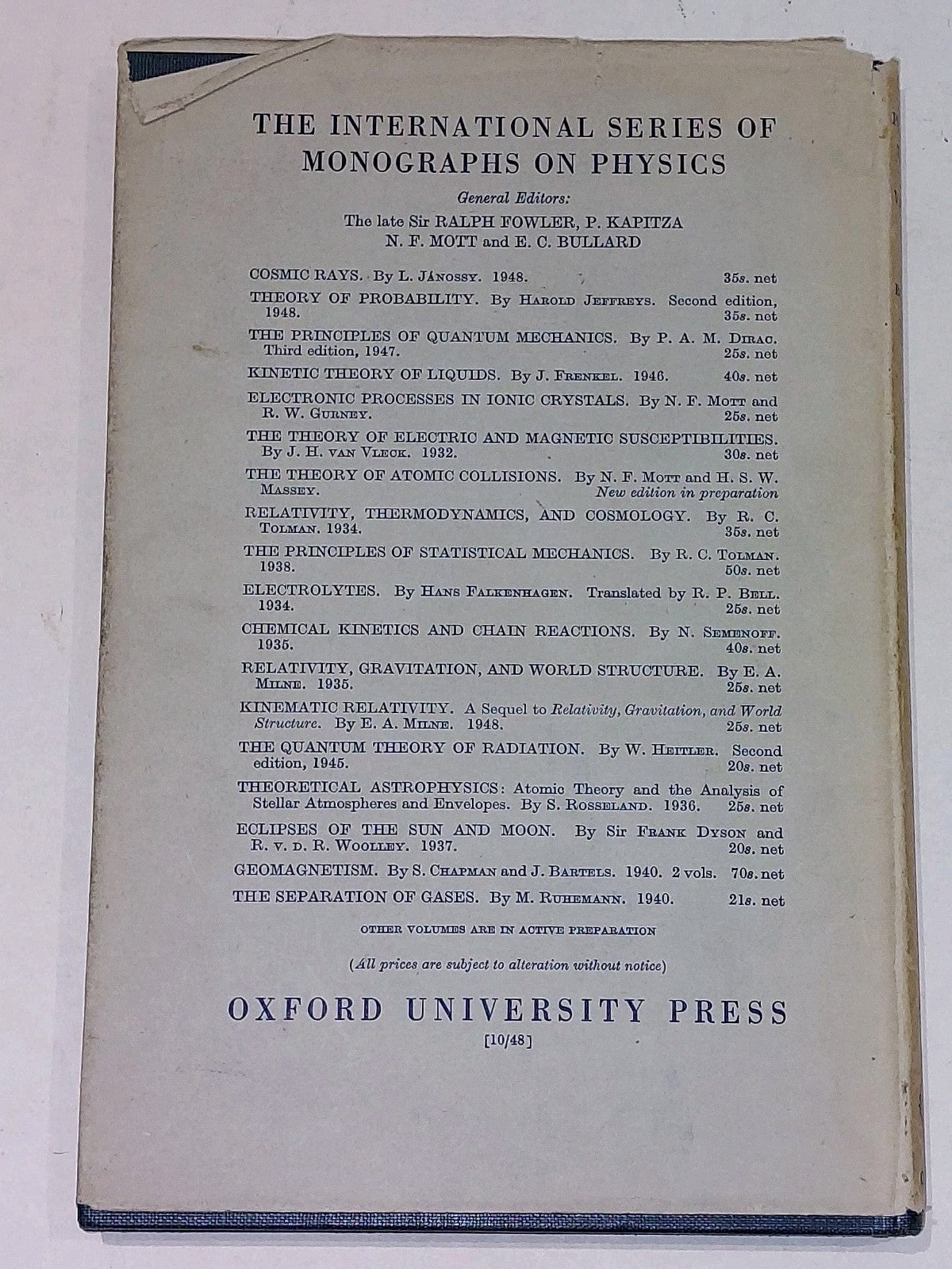 The Pulsation Theory Of Variable Stars by Svein Rosseland (1949)1