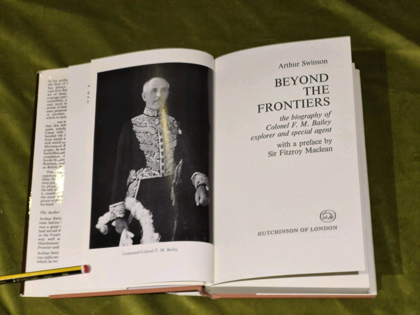 Arthur Swinson - Beyond The Frontiers: Biography of F.M. Bailey - 1st Ed HB/DJ3