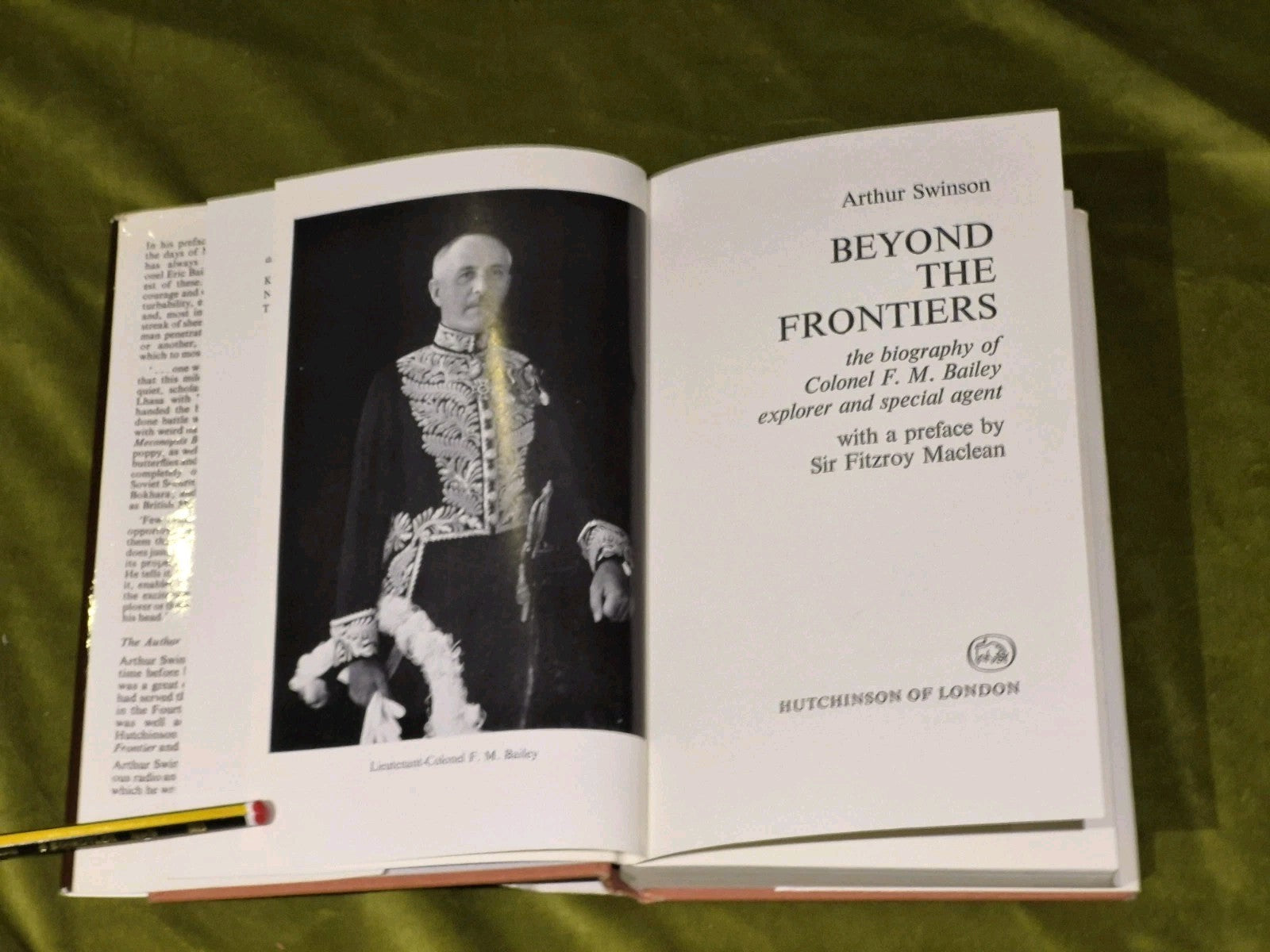 Arthur Swinson - Beyond The Frontiers: Biography of F.M. Bailey - 1st Ed HB/DJ3