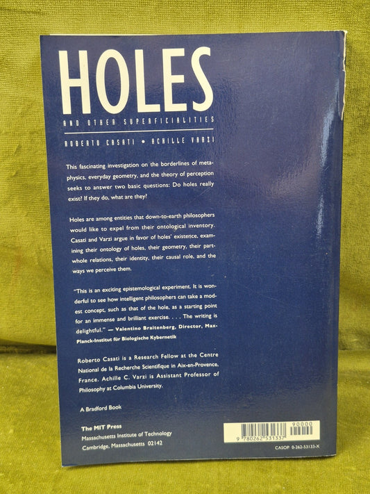 Holes and Other Superficialities Bradford Books Casati Roberto 19941