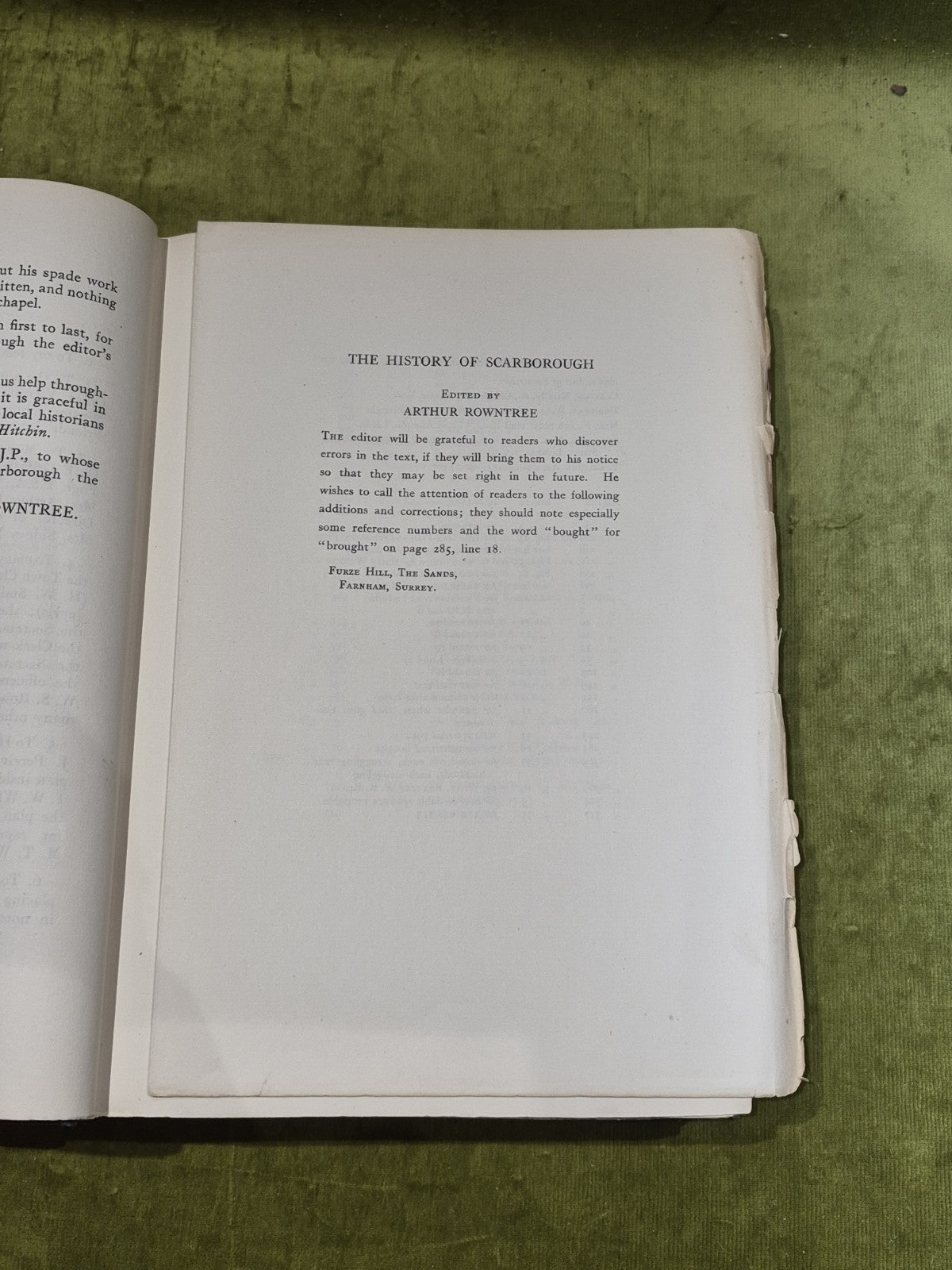 History of Scarborough by Arthur Rowntree [J M Dent & Sons] SIGNED limited print4