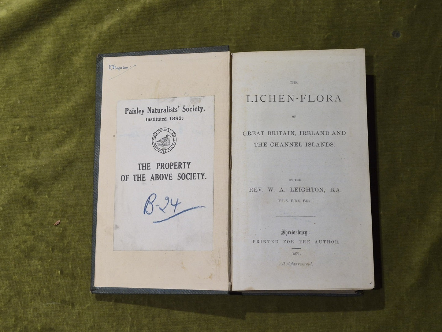 The Lichen Flora of Great Britain Ireland and the Channel Islands - Leighton 1st4