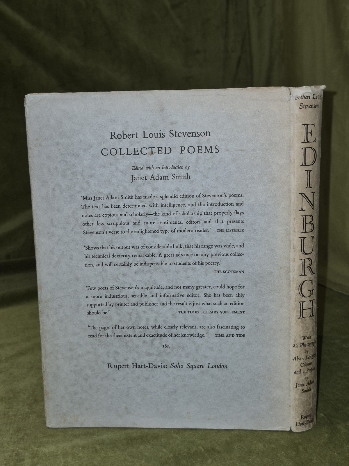 Ropbert Louis Stevenson Edinburgh Picturesque First ed Alvin Langdon Coburn 19541