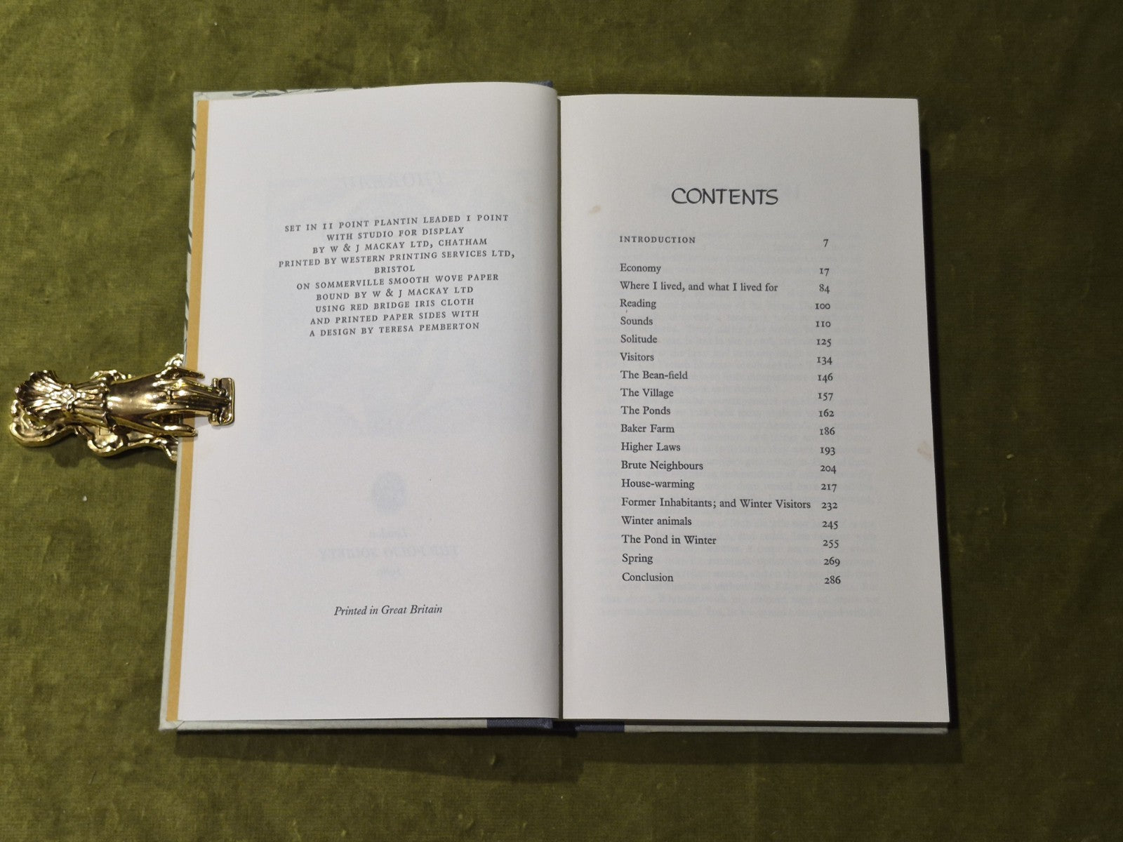 Walden Thoreau Folio Society 1980 Hardback Book4