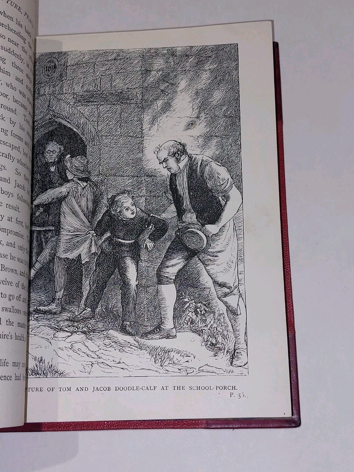 Tom Brown's School Days By An Old Boy (1869) [Macmillan & Co] Quarter Leather Hb4