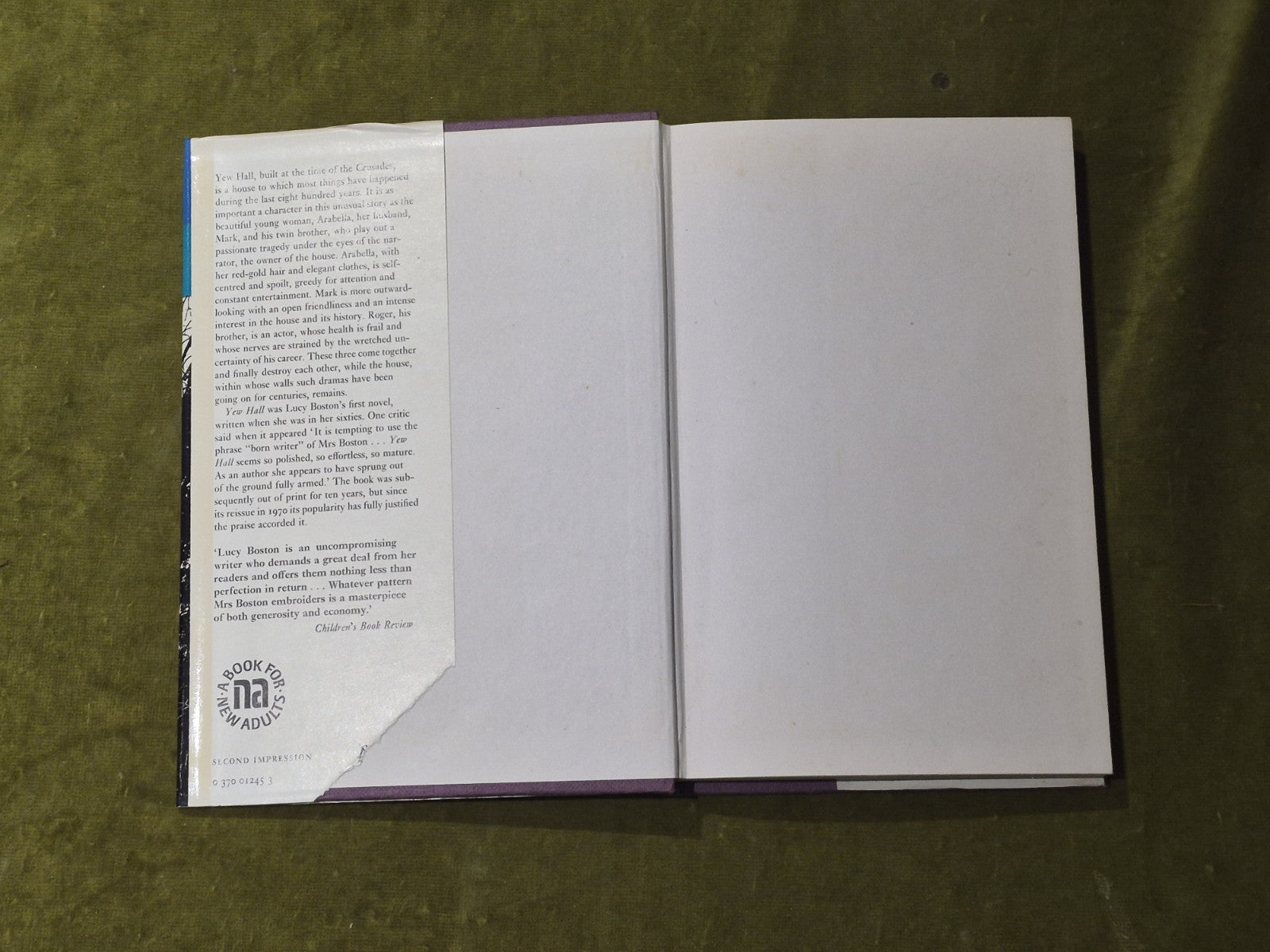 YEW HALL (A BOOK FOR NEW ADULTS) By L. M. Boston - Hardcover Excellent Condition3