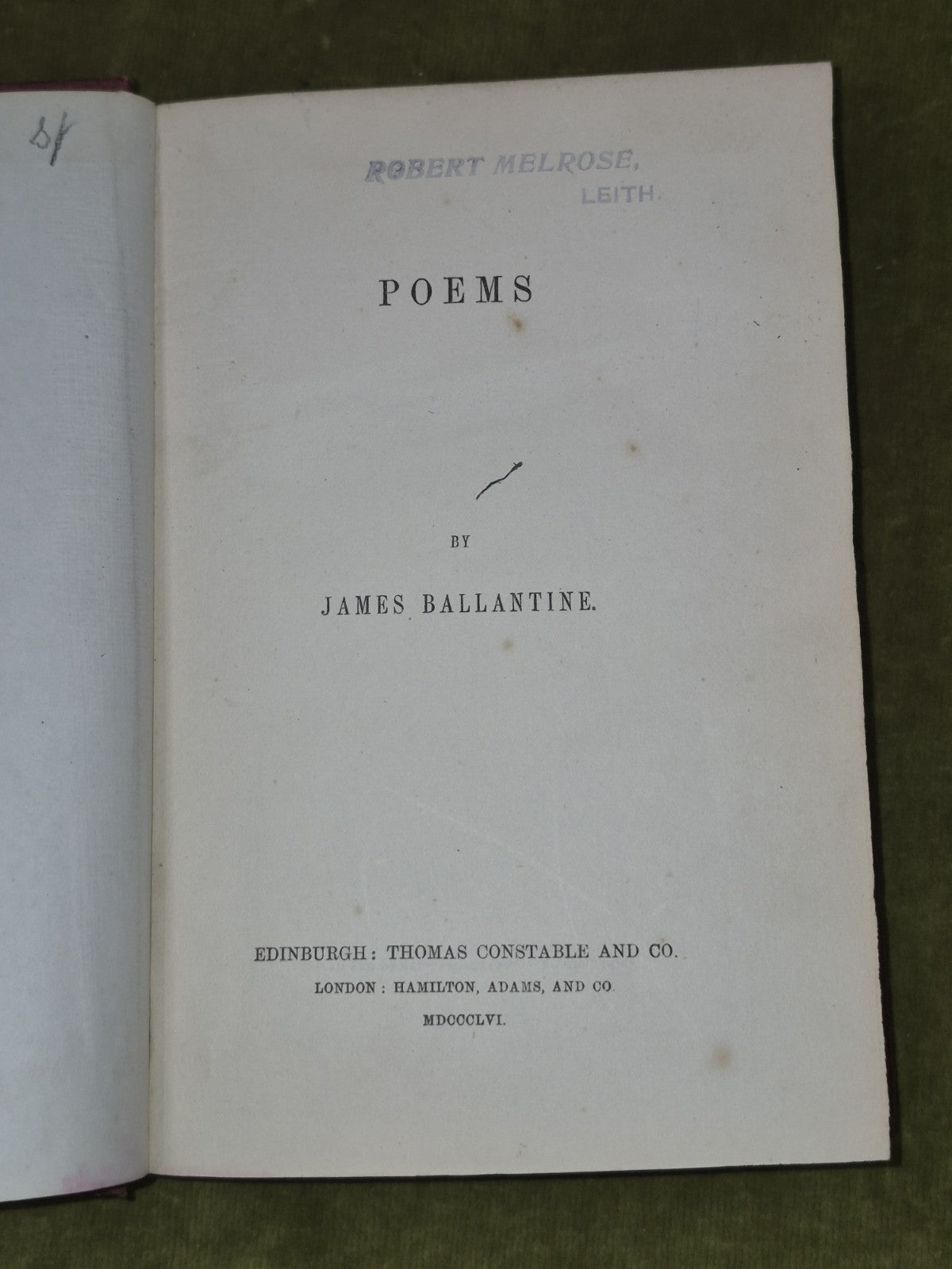 Poems by James Ballantine 1856 First Edition Thomas Constable6