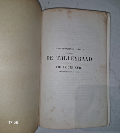 Correspondance Inédite Du Prince de Talleyrand Et Du Roi Louis XVIII M G Pallain3