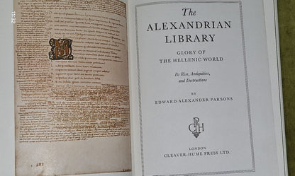 The Alexandrian Library by Edward Alexander Parsons [Cleaver-Hume] 1952 1st Ed6