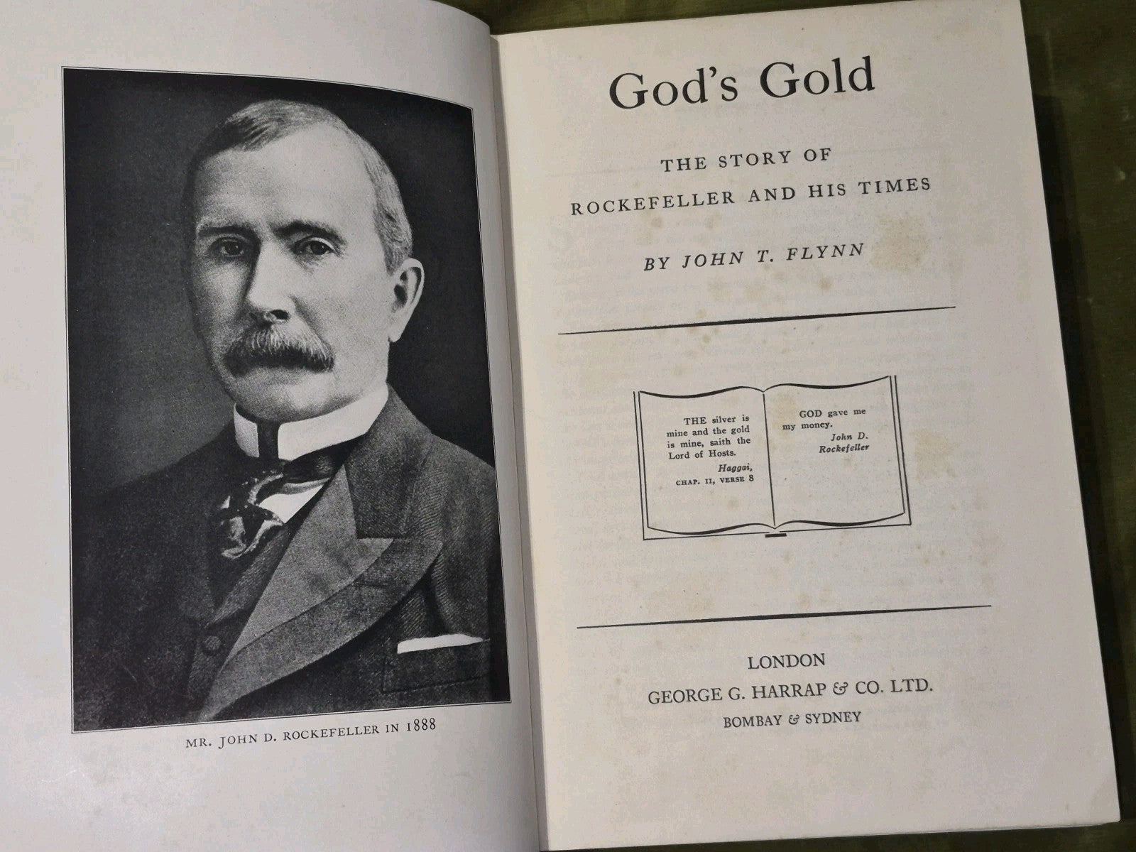 God's Gold The Story of Rockefeller and His Times (1933 First UK Edition) Flynn3
