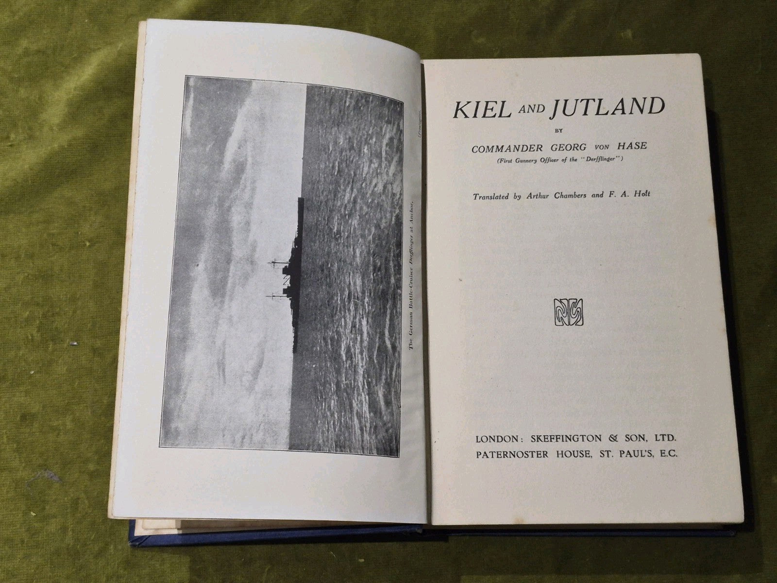 1921. KIEL and JUTLAND. By Cdr Georg von Hase ( Derfflinger Gunnery Officer) WW14