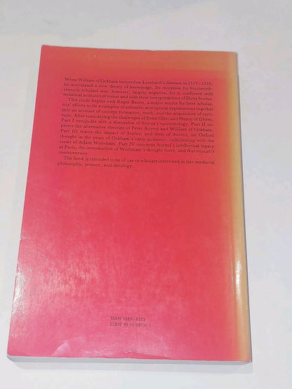 Vision and Certitude in the Age of Ockham - Katherine Tachau (1988) Pb Book2