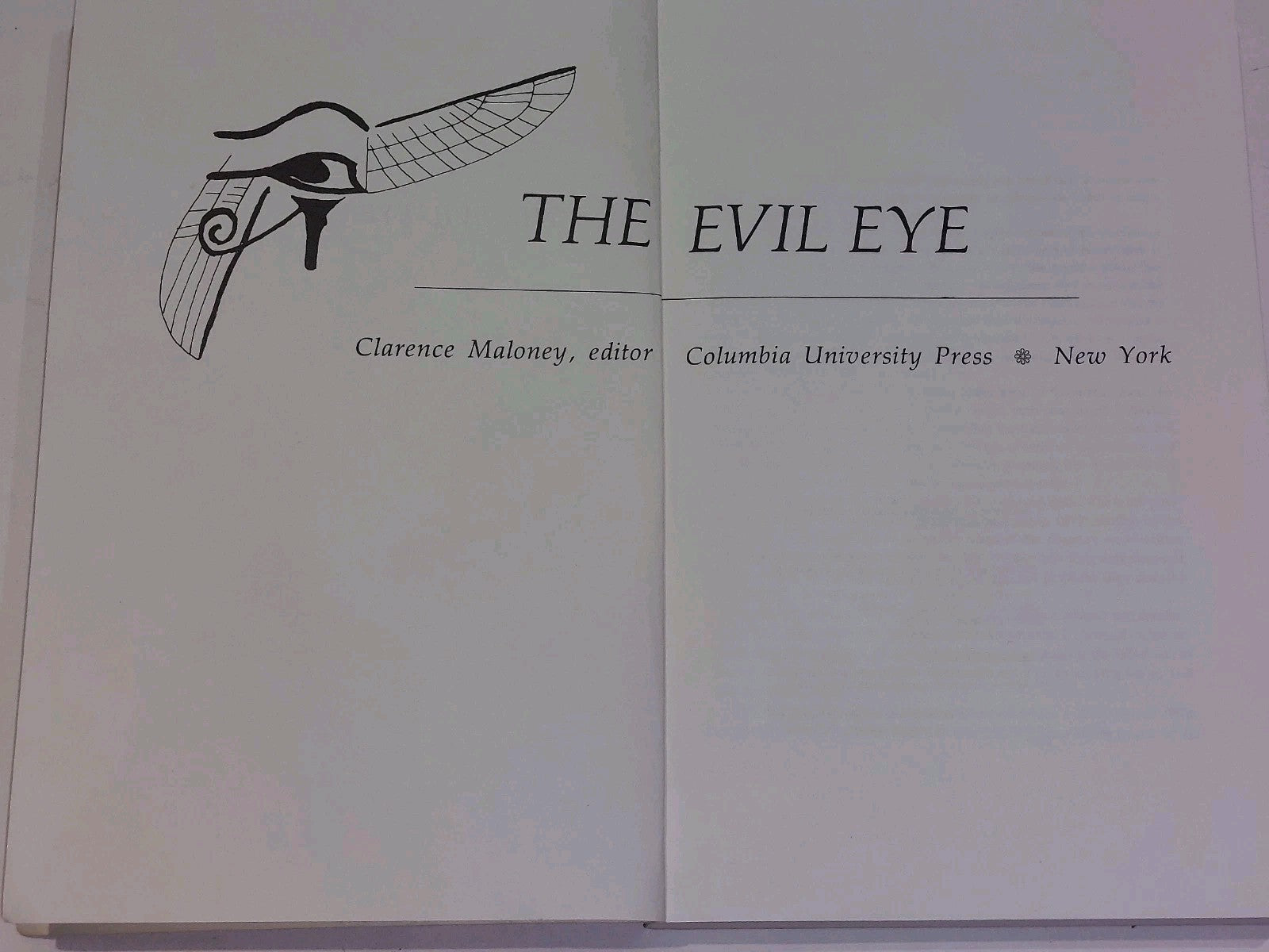 The Evil Eye edited by Clarence Maloney (1976)2