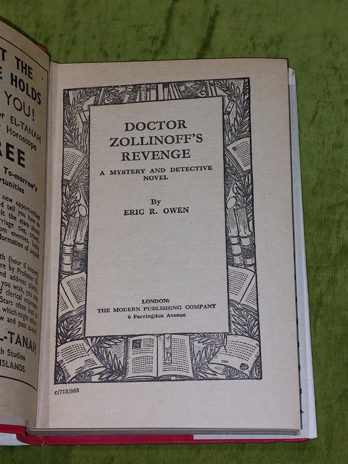 Dr Zollinoff's Revenge by Eric R. Owen [Modern Publishing Company] HB/DJ book7