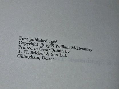 Remedy is None William McIlvanney 1966 First Edition6
