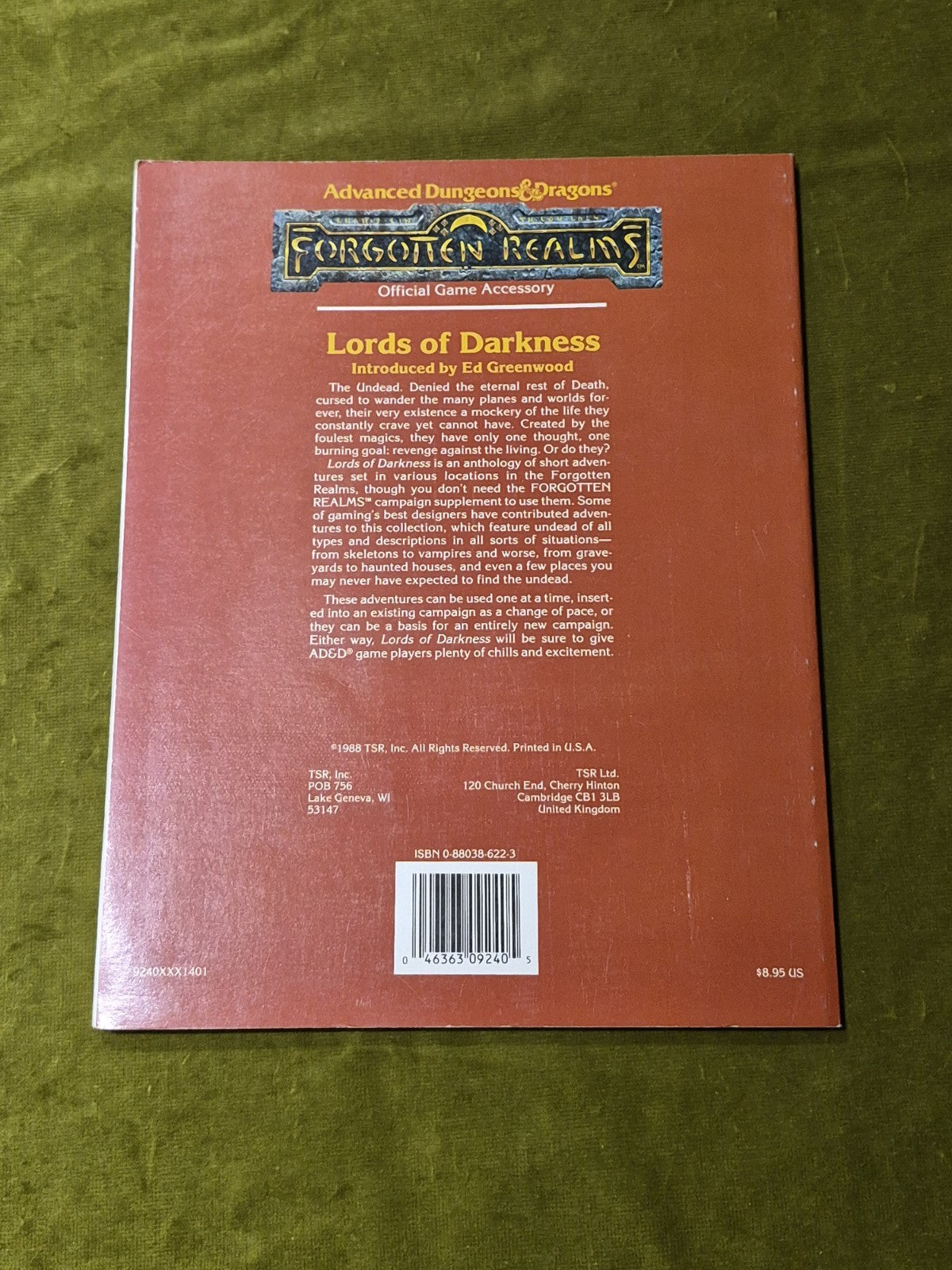 Advanced Dungeons & Dragons - Forgotten Realms - Lords of Darkness - 9240 - REF51