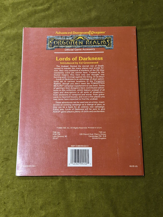 Advanced Dungeons & Dragons - Forgotten Realms - Lords of Darkness - 9240 - REF51