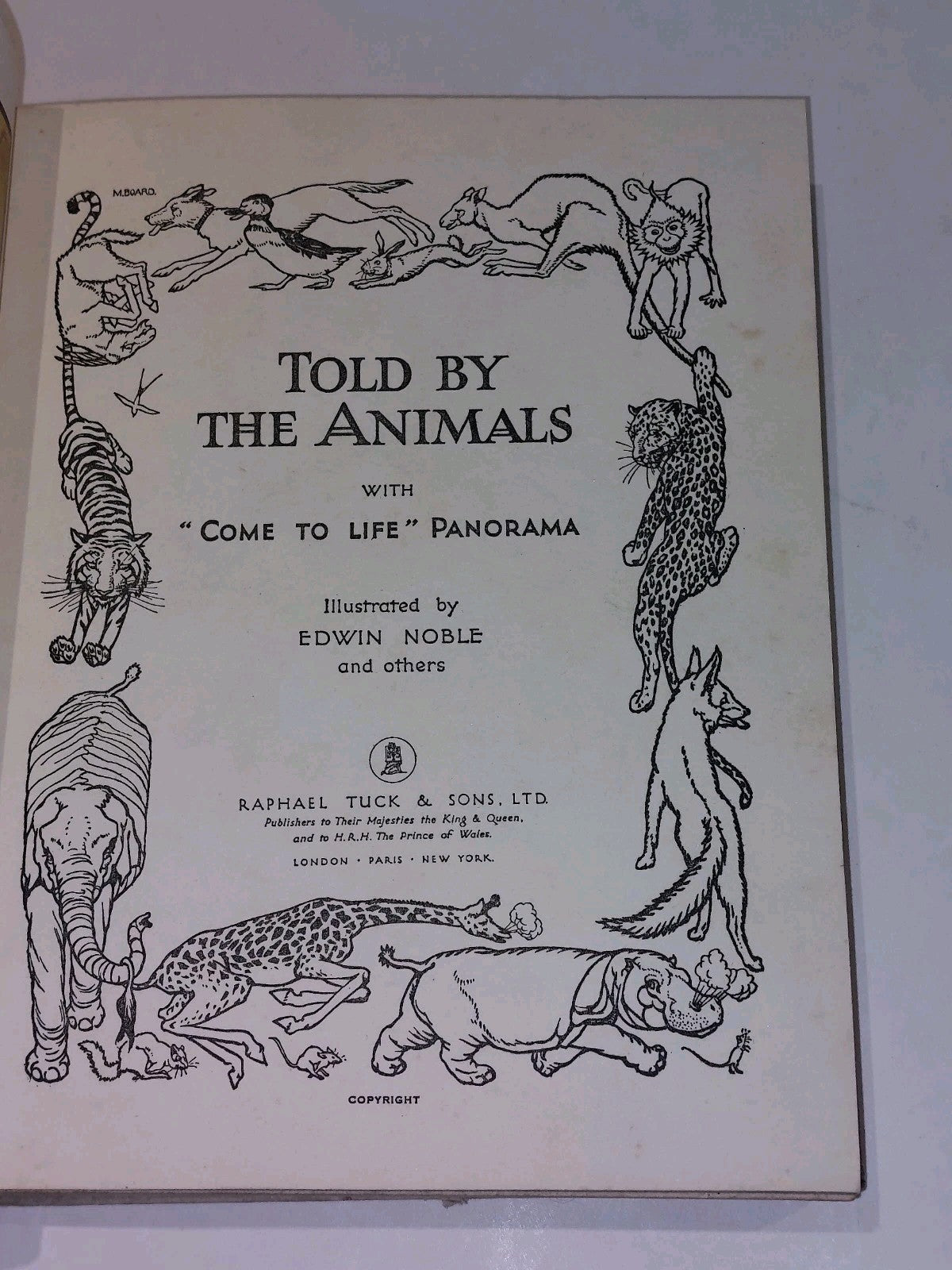 Told by the Animals with "Come to Life" Pop up Panorama Illustrater Edwin Noble2