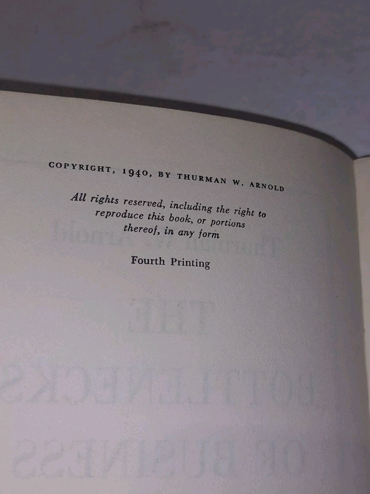 The Bottlenecks of Business (1940) Thurman W. Arnold Pb Book5